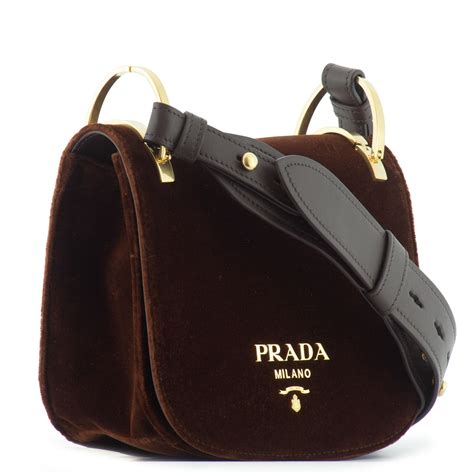 prada crossbody bag velvet nero ruggine|Prada crossbody bag.